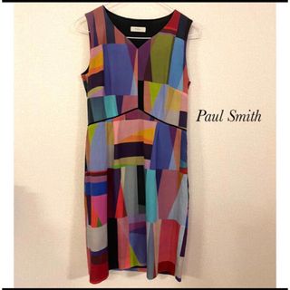 ポールスミス(Paul Smith)のポールスミス　カラフルノースリーブワンピース(ひざ丈ワンピース)