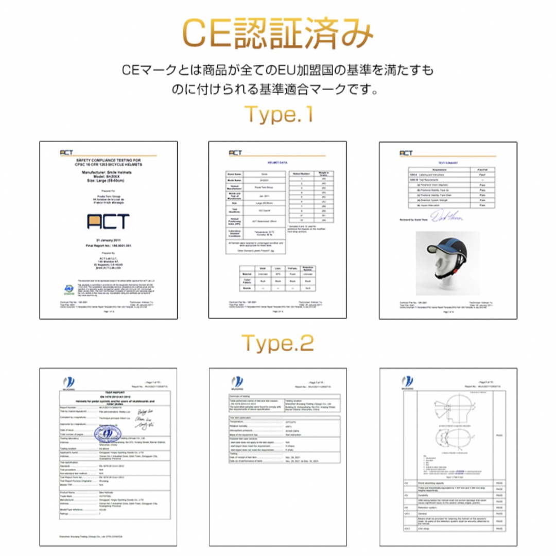 ヘルメット 自転車用 自転車ヘルメット 帽子型 CE認証済 スポーツ/アウトドアの自転車(その他)の商品写真