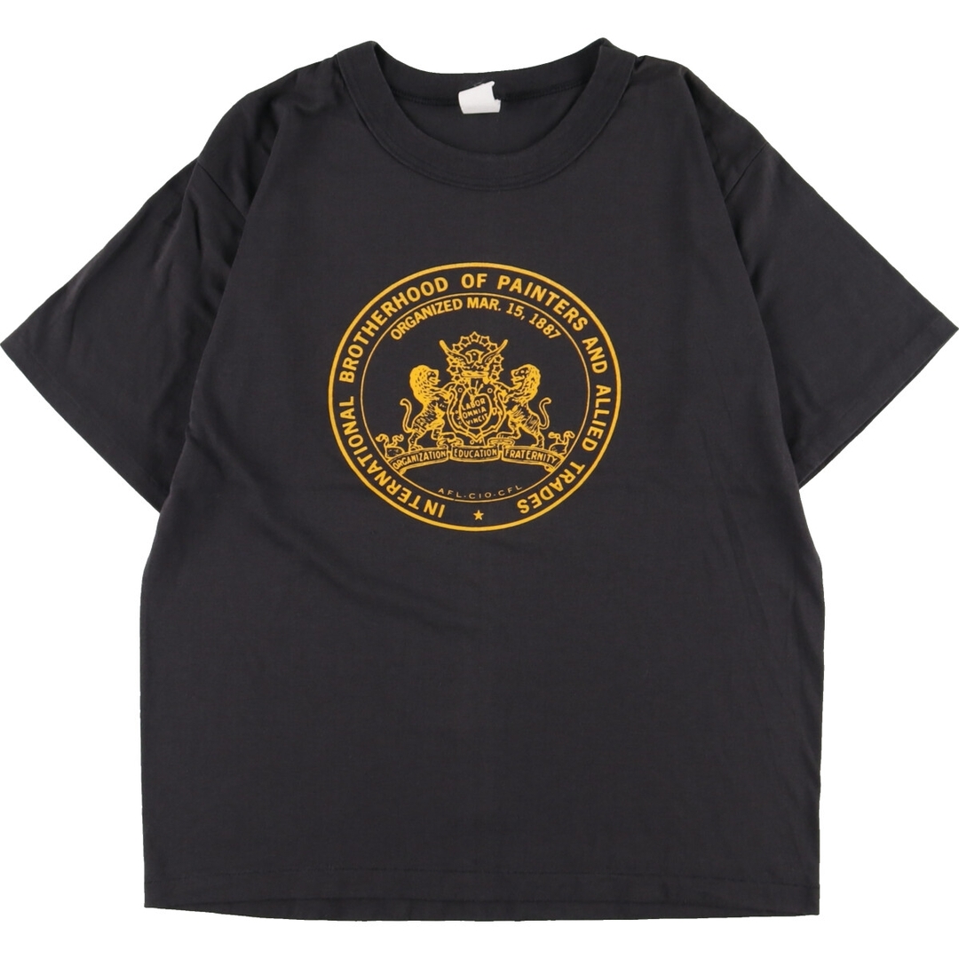 80年代 BROTHERHOOD OF PAINTERS AND ALLIED TRADES プリントTシャツ USA製 メンズM ヴィンテージ /eaa343436