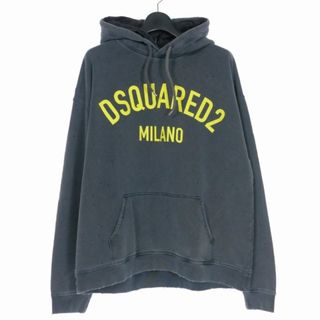 イタリア製 Dsquared2 ロゴプリントスウェット S ヘザーグレー