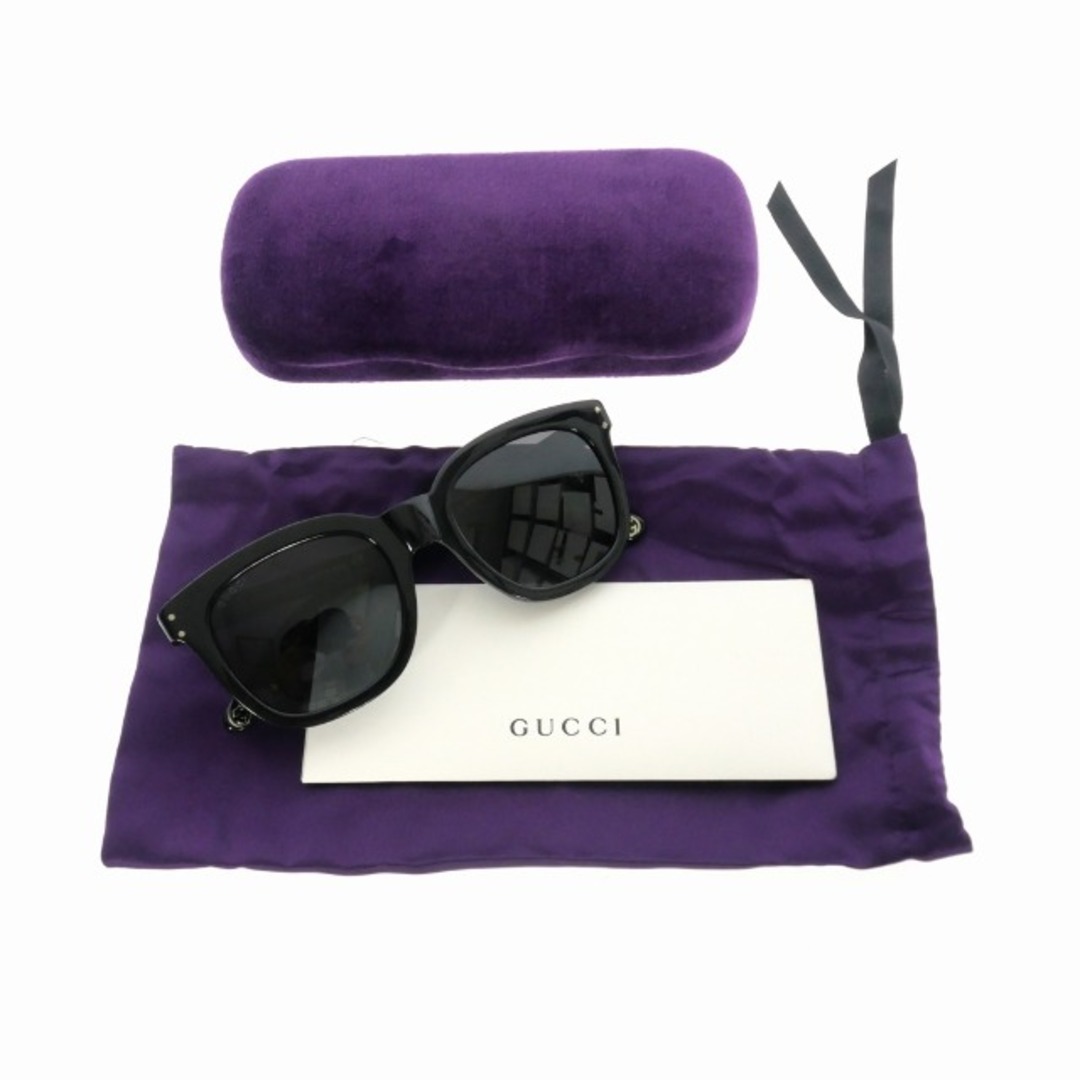 Gucci - グッチ GUCCI サングラス ラウンド アジアンフィット ブラック