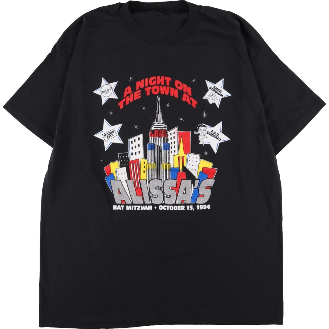 90年代 A NIGHT ON THE TOWN AT ALIESSA'S BETTY BOOP ベティブープ HARD ROCK CAFE ハードロックカフェ プリントTシャツ メンズXL ヴィンテージ /eaa343407