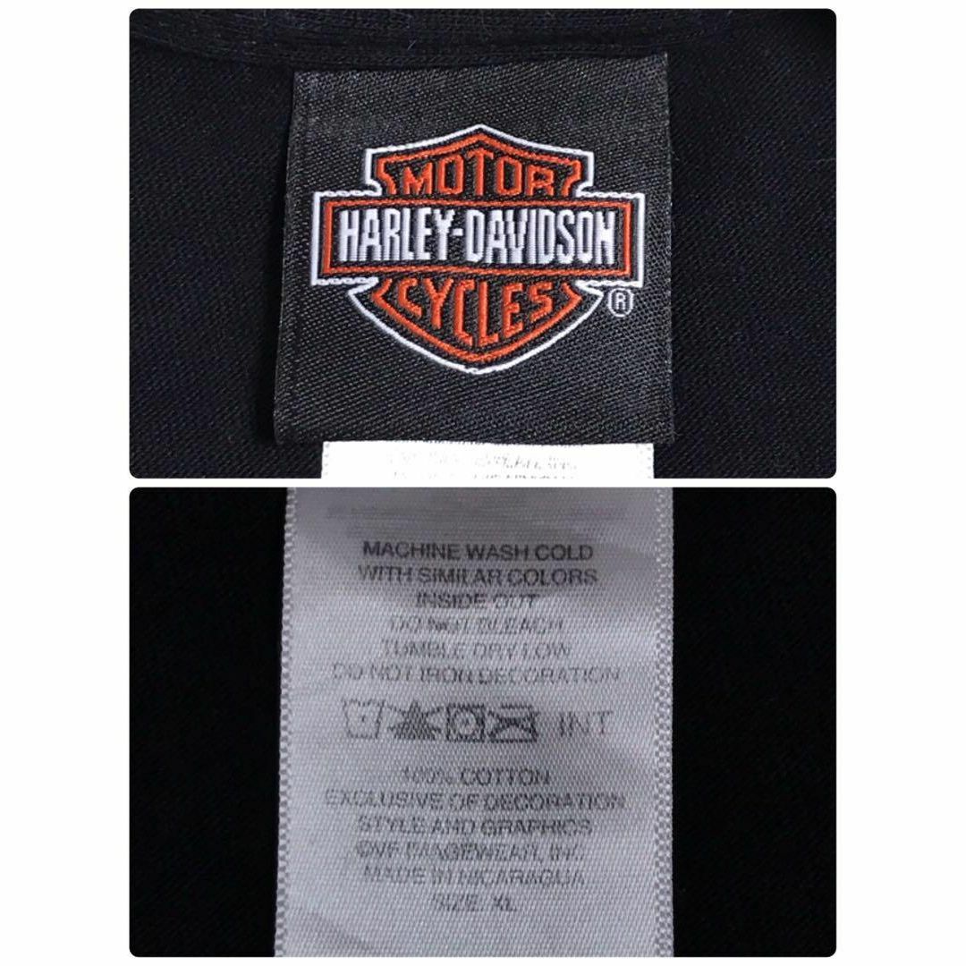 Harley Davidson(ハーレーダビッドソン)の【希少デザイン】ハーレーダビッドソン　ビッグプリントTシャツ　人気黒　F509 メンズのトップス(Tシャツ/カットソー(半袖/袖なし))の商品写真