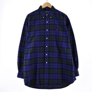 ラルフローレン(Ralph Lauren)の古着 ラルフローレン Ralph Lauren RALPH LAUREN 長袖 ボタンダウンチェックシャツ XL /eaa341167(シャツ)