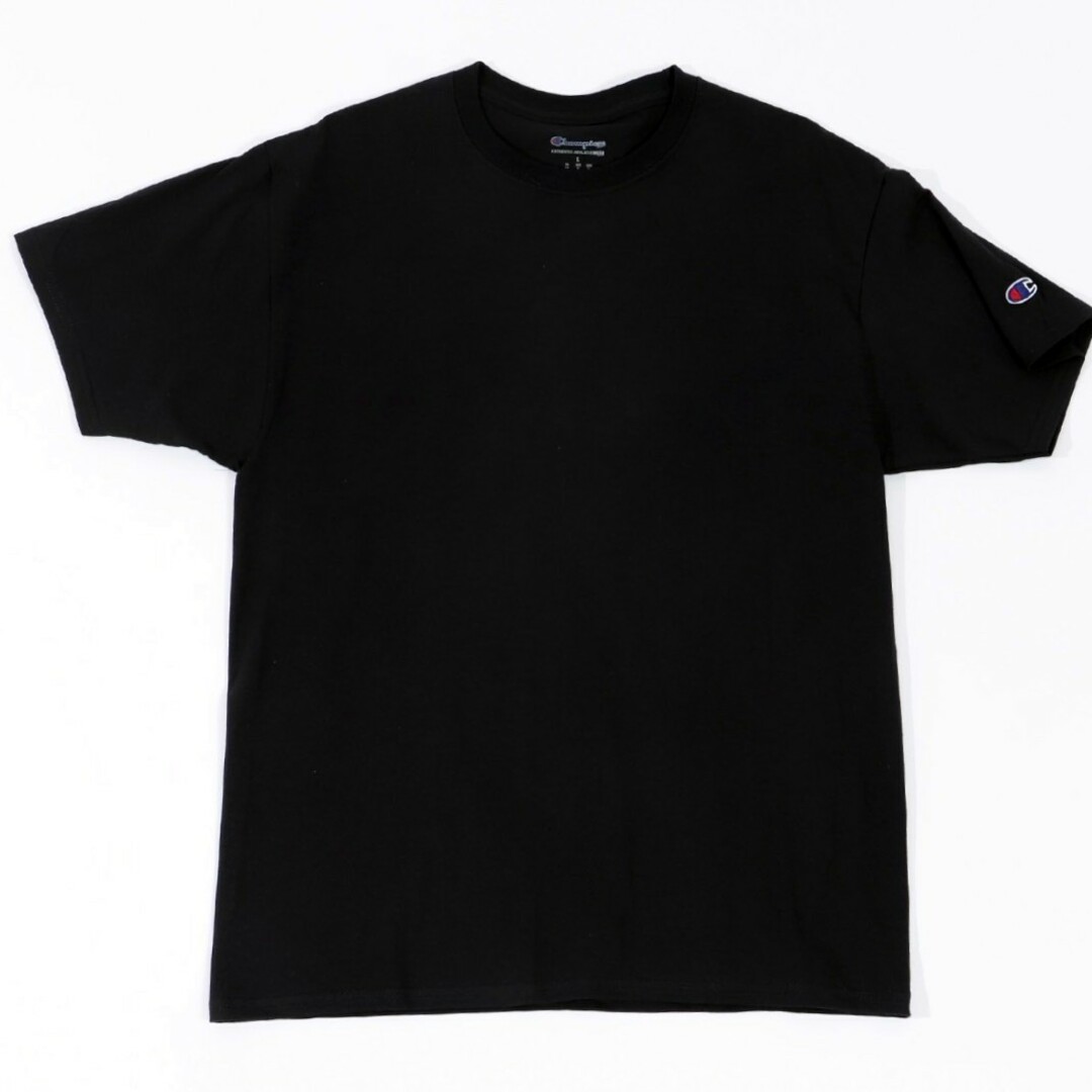 Champion(チャンピオン)の新品未使用 チャンピオン 無地 クルーネック Tシャツ ブラック XXLサイズ メンズのトップス(Tシャツ/カットソー(半袖/袖なし))の商品写真