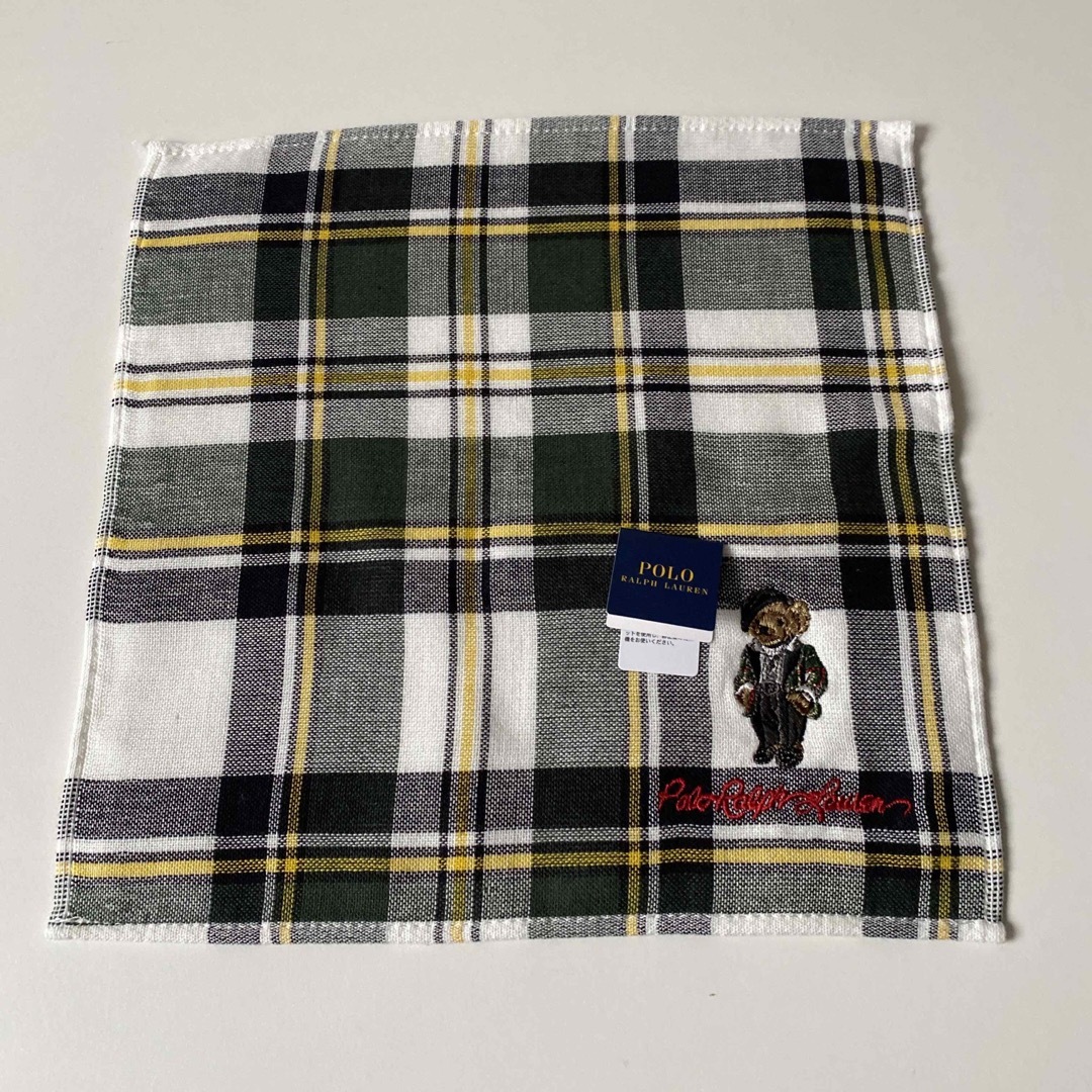 POLO RALPH LAUREN(ポロラルフローレン)のラルフローレン タオルハンカチ  レディース 2枚セット チェック柄 ポロベア レディースのファッション小物(ハンカチ)の商品写真