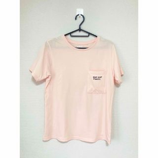 【美品】UNIQLO 胸ポケットコラボT UT サーモンピンク S 送料無料(Tシャツ(半袖/袖なし))