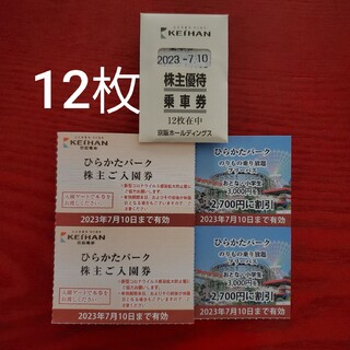 京阪電車　株主優待　乗車券　12枚(鉄道乗車券)