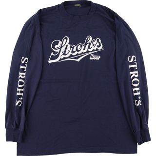 ジャージーズ(JERZEES)の古着 70年代 ジャージーズ Jerzees STROH'S BEER ロングTシャツ ロンT USA製 メンズL ヴィンテージ /eaa342348(Tシャツ/カットソー(半袖/袖なし))