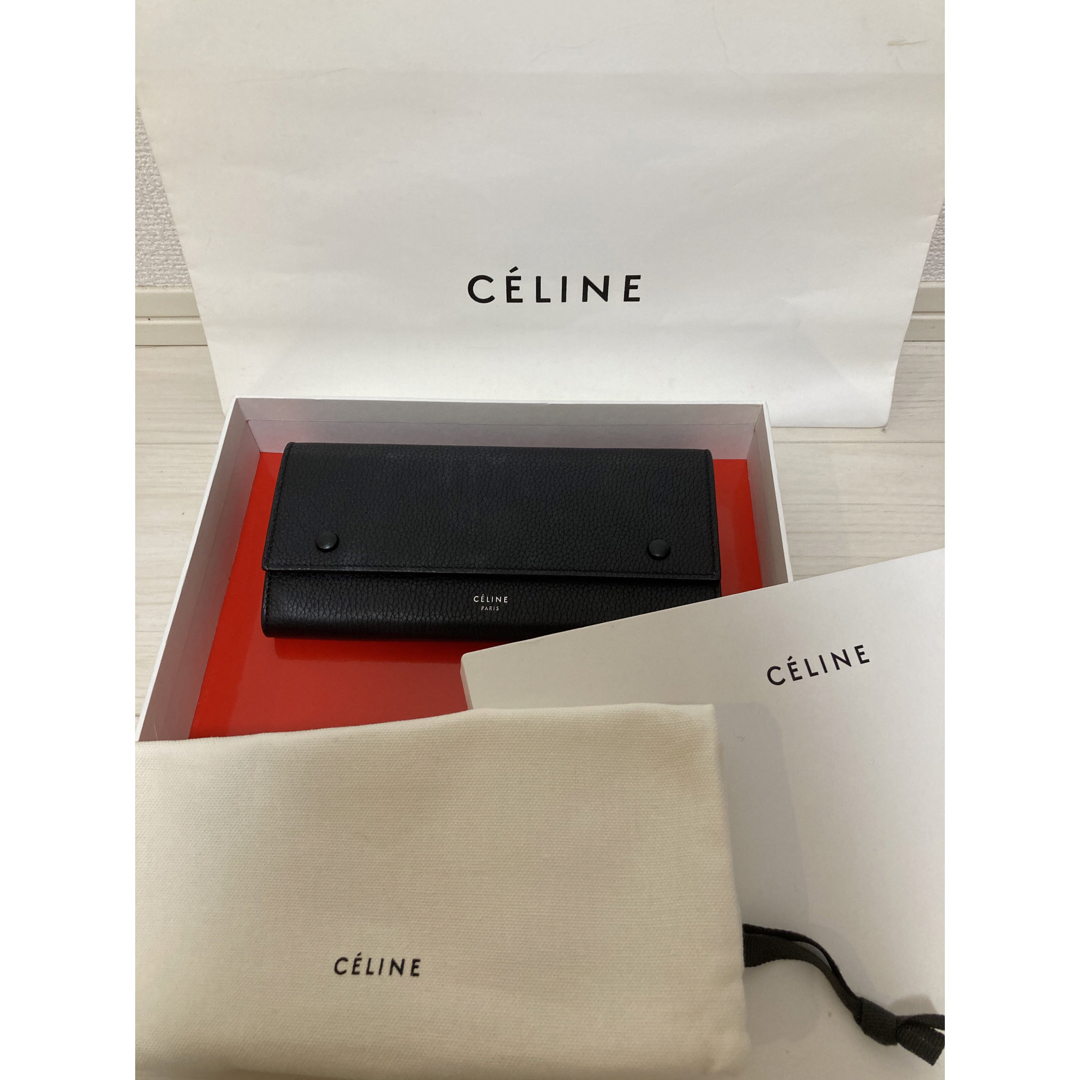 ファッション小物CELINE 美品　長財布　ラージフラップマルチファクション