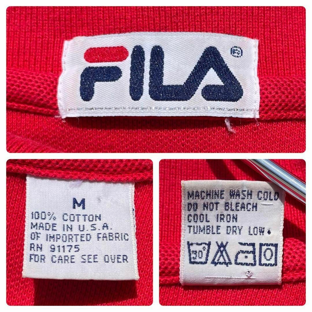 FILA(フィラ)のUSA製 90s　FILA 刺繍ロゴワッペン 古着 ポロシャツ メンズのトップス(ポロシャツ)の商品写真