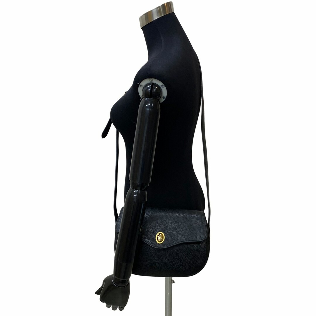 極 美品 Christian Dior ディオール ヴィンテージ CD ロゴ 金具 レザー ショルダーバッグ サコッシュ クロスボディバッグ ブラック  39021