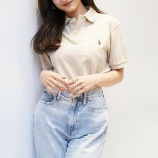 ポロラルフローレン(POLO RALPH LAUREN)の美品*POLO RALPH LAURENカスタムスリムフィットメッシュポロシャツ(Tシャツ(半袖/袖なし))