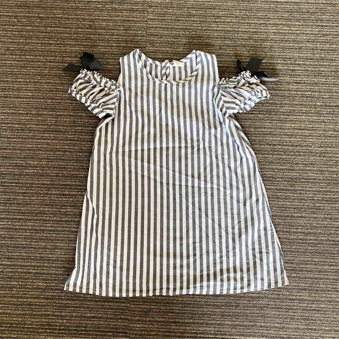 ストライプワンピース キッズ/ベビー/マタニティのキッズ服女の子用(90cm~)(ワンピース)の商品写真