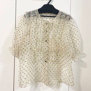 ザラ(ZARA)のドットブラウス(シャツ/ブラウス(半袖/袖なし))