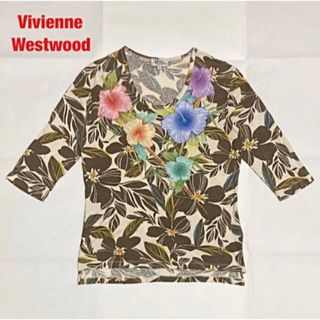 ヴィヴィアンウエストウッド(Vivienne Westwood)の【希少】Vivienne Westwood　ハワイアンガーランドTシャツ　オーブ(Tシャツ/カットソー(七分/長袖))