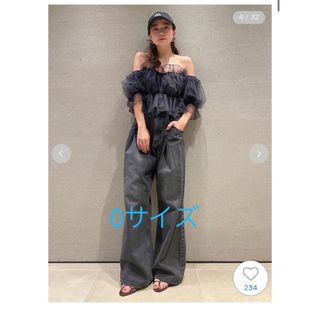 スナイデル(SNIDEL)のSNIDEL ダブルタックデニムワイドパンツ (ショートパンツ)