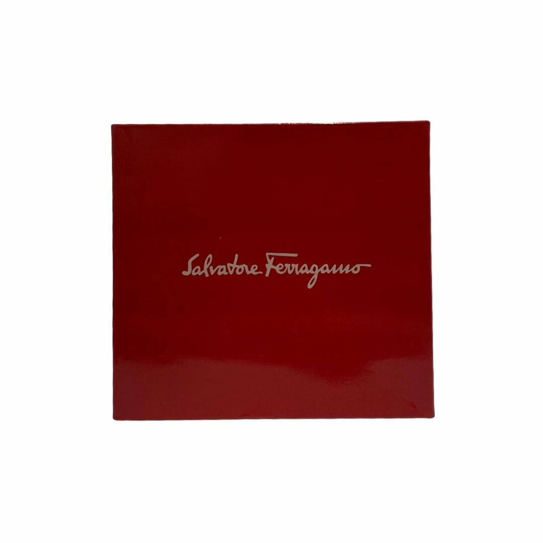 極 美品 保存箱 袋付 Salvatore Ferragamo サルヴァトーレフェラガモ ヴァラ リボン レザー 本革 ショルダーバッグ ネイビー  05845