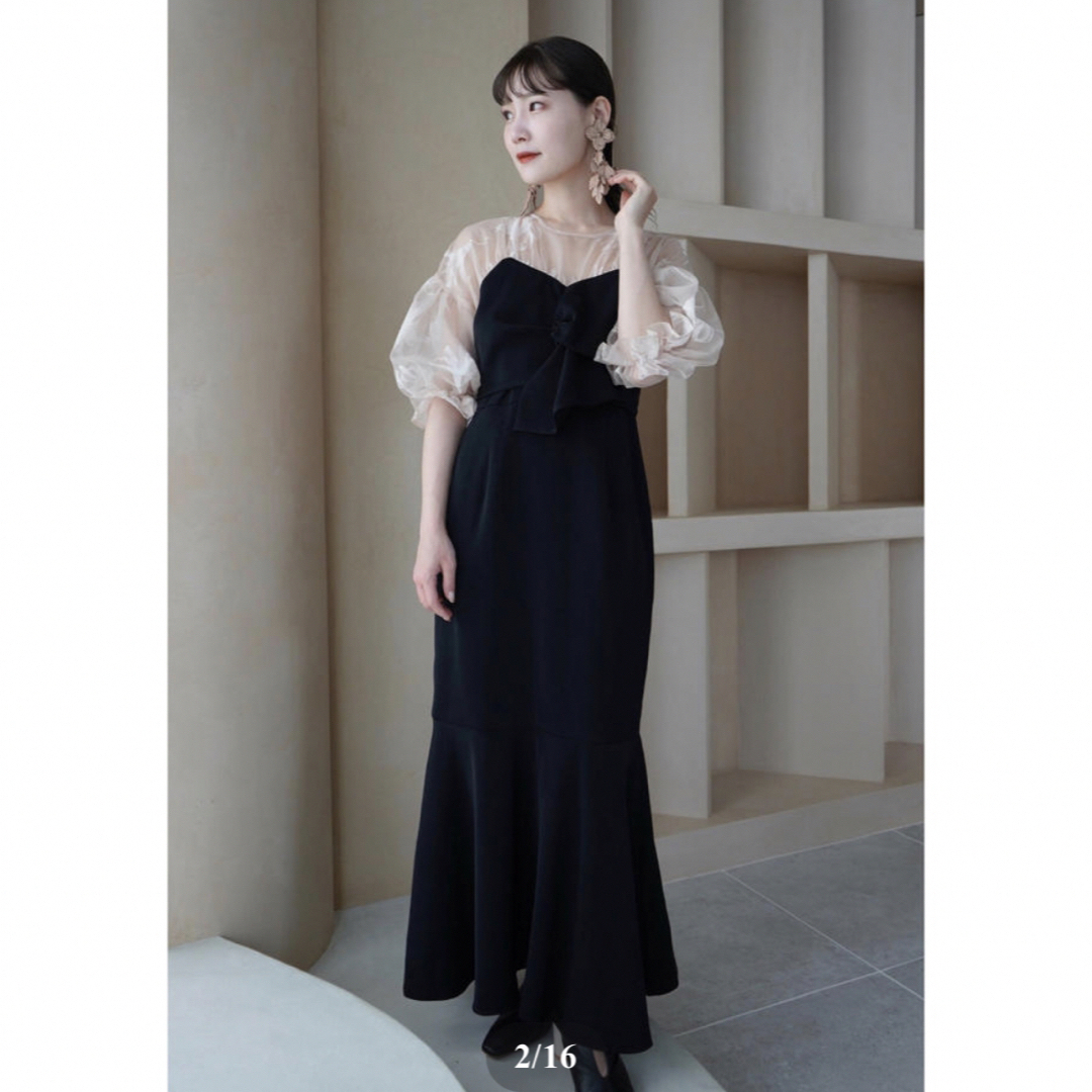 sheer puff dress ワンピース あか アカ Acka acka sheer puff dress ワンピース あか アカ Acka acka
