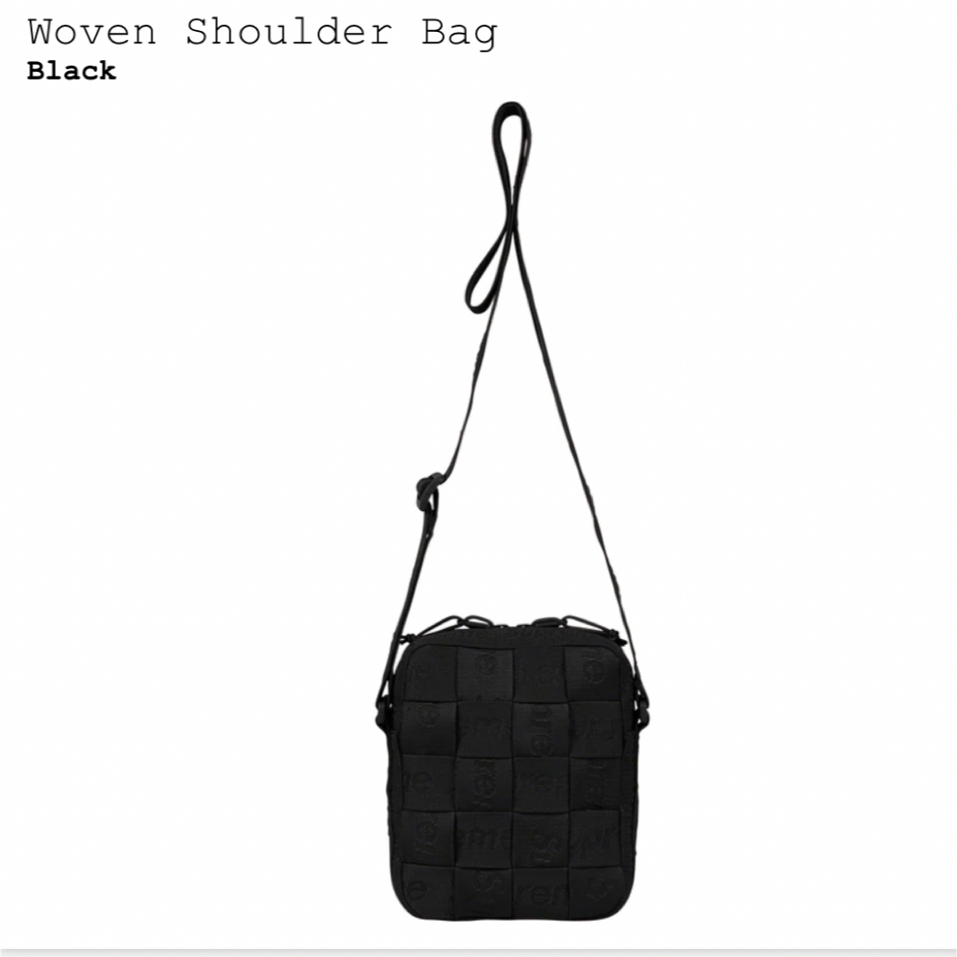 supreme woven shoulder bag black 1