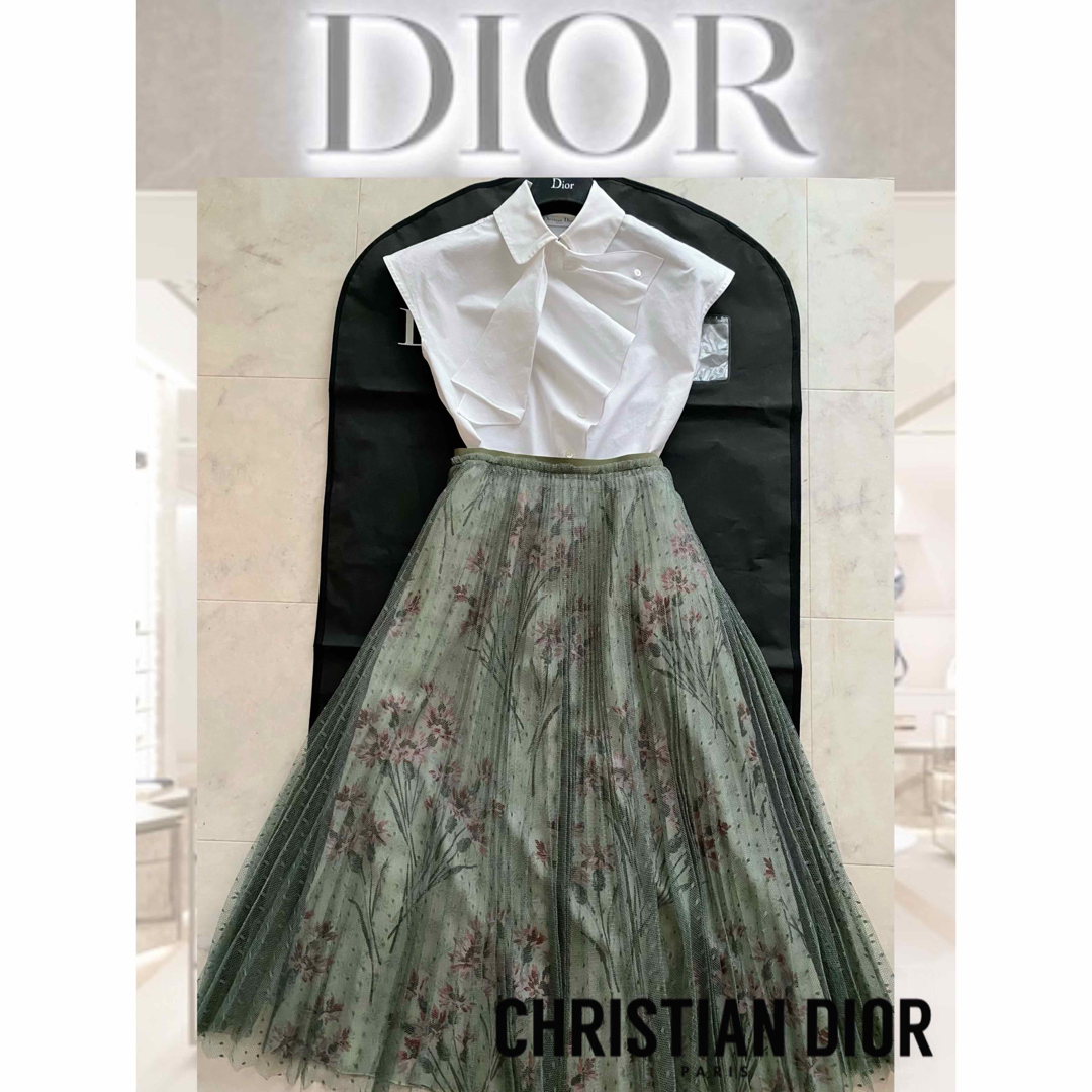 Christian Dior 変形フリル ブラウス コットン