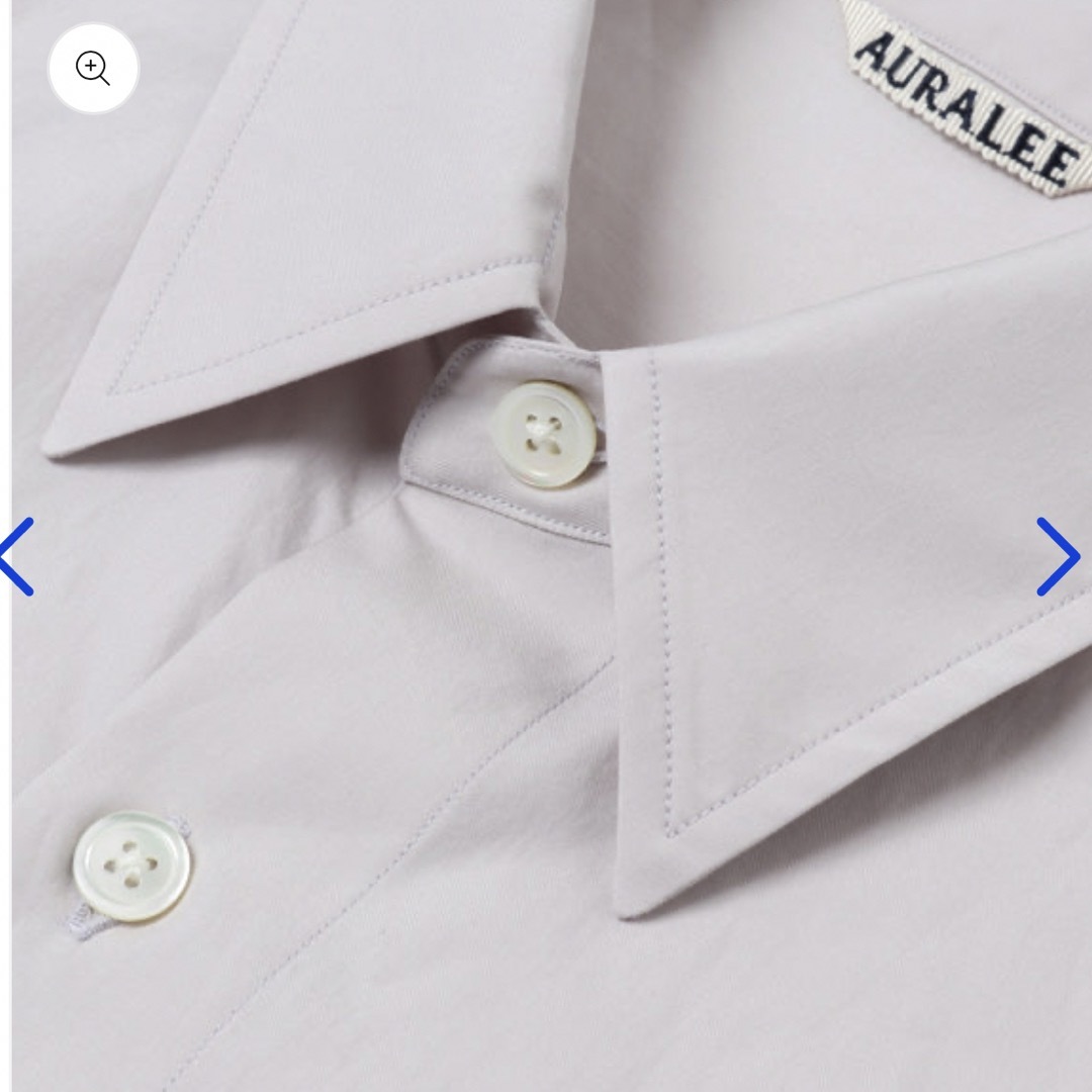 AURALEE(オーラリー)のWASHED FINX TWILL HALF SLEEVED BIGSHIRTS メンズのトップス(シャツ)の商品写真