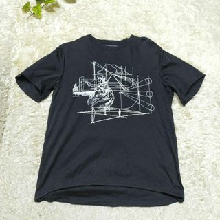 アンリアレイジ(ANREALAGE)の近年モデル✨アンリアレイジ　アングルプリントシャツ　ブラック(Tシャツ(半袖/袖なし))