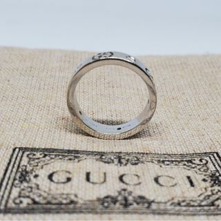 【超レア現行品】GUCCI ホワイトゴールドアイコンリング ダイヤモンド 5P