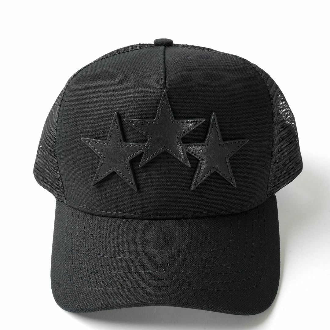 新品 AMIRI 3 STAR TRUCKER HAT メッシュキャップ 黒