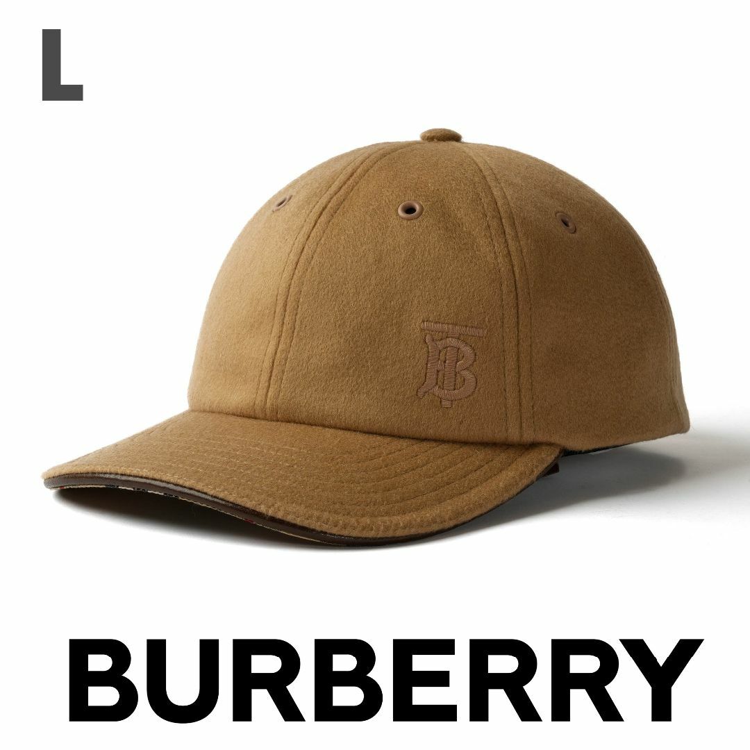 BURBERRY - 新品 BURBERRY モノグラムモチーフ カシミア ベースボール
