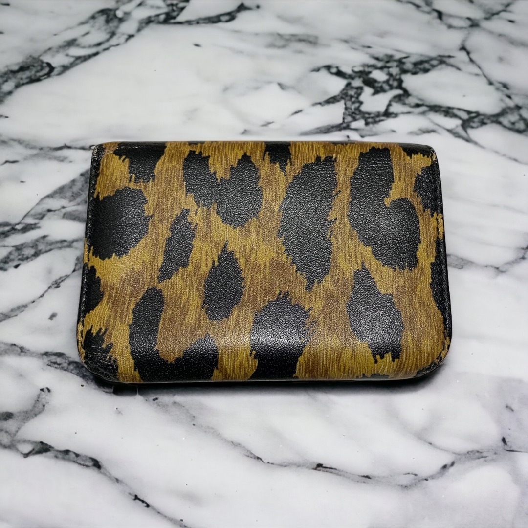Balenciaga - BALENCIAGA 折り財布 レオパード レザー バレンシアガの