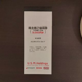 u.s.m.h 株主優待券(ショッピング)