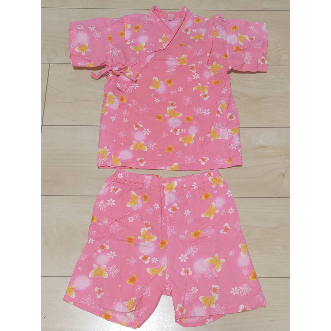 日本製　甚平　95サイズ　綿100%  キッズ/ベビー/マタニティのキッズ服女の子用(90cm~)(甚平/浴衣)の商品写真