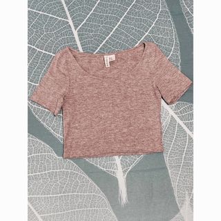 エイチアンドエム(H&M)のH&M DIVIDED エイチアンドエム　クロップド　トップス　グレー(Tシャツ(半袖/袖なし))