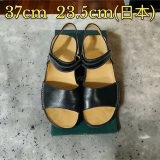 クラークス(Clarks)のClarks クラークス 革 サンダル 黒 37cm 23.5cm 箱付き(サンダル)