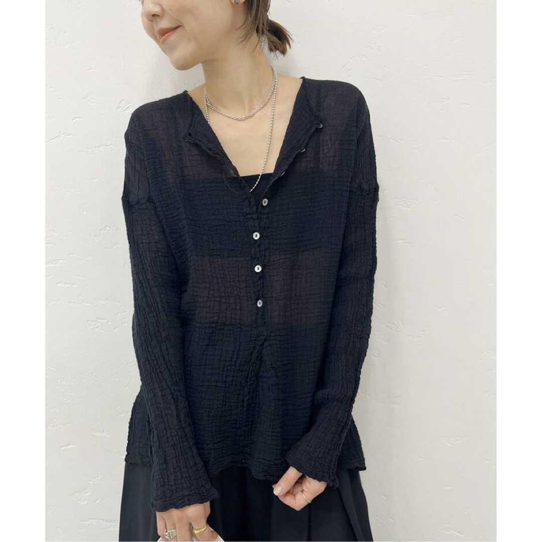 Plage☆アトリエフランセ別注 HENLY NECK L/SL シャツ