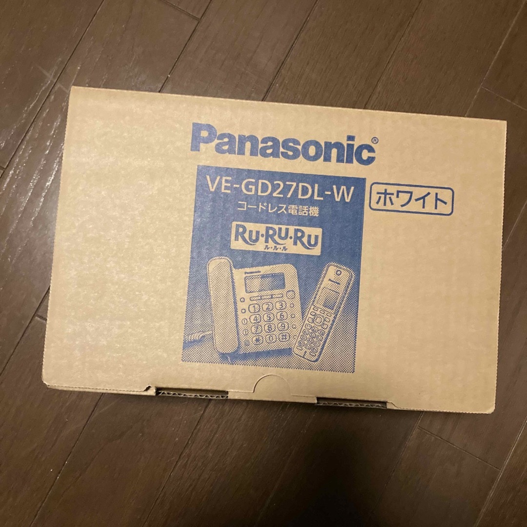 Panasonic コードレス電話機 子機1台付/ホワイト VE-GD27DL-