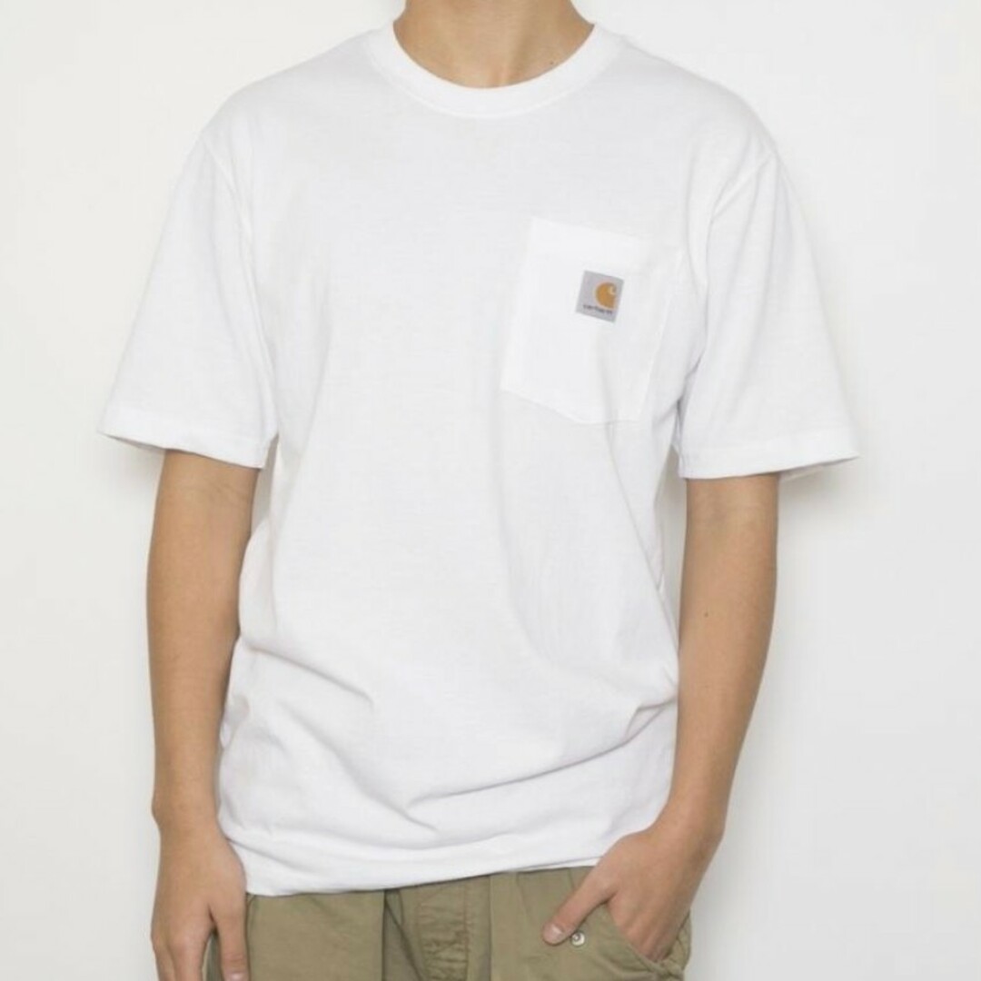 carhartt(カーハート)の④【B品】【L】Carhartt カーハート 半袖ポケットTシャツ K87 白 メンズのトップス(Tシャツ/カットソー(半袖/袖なし))の商品写真