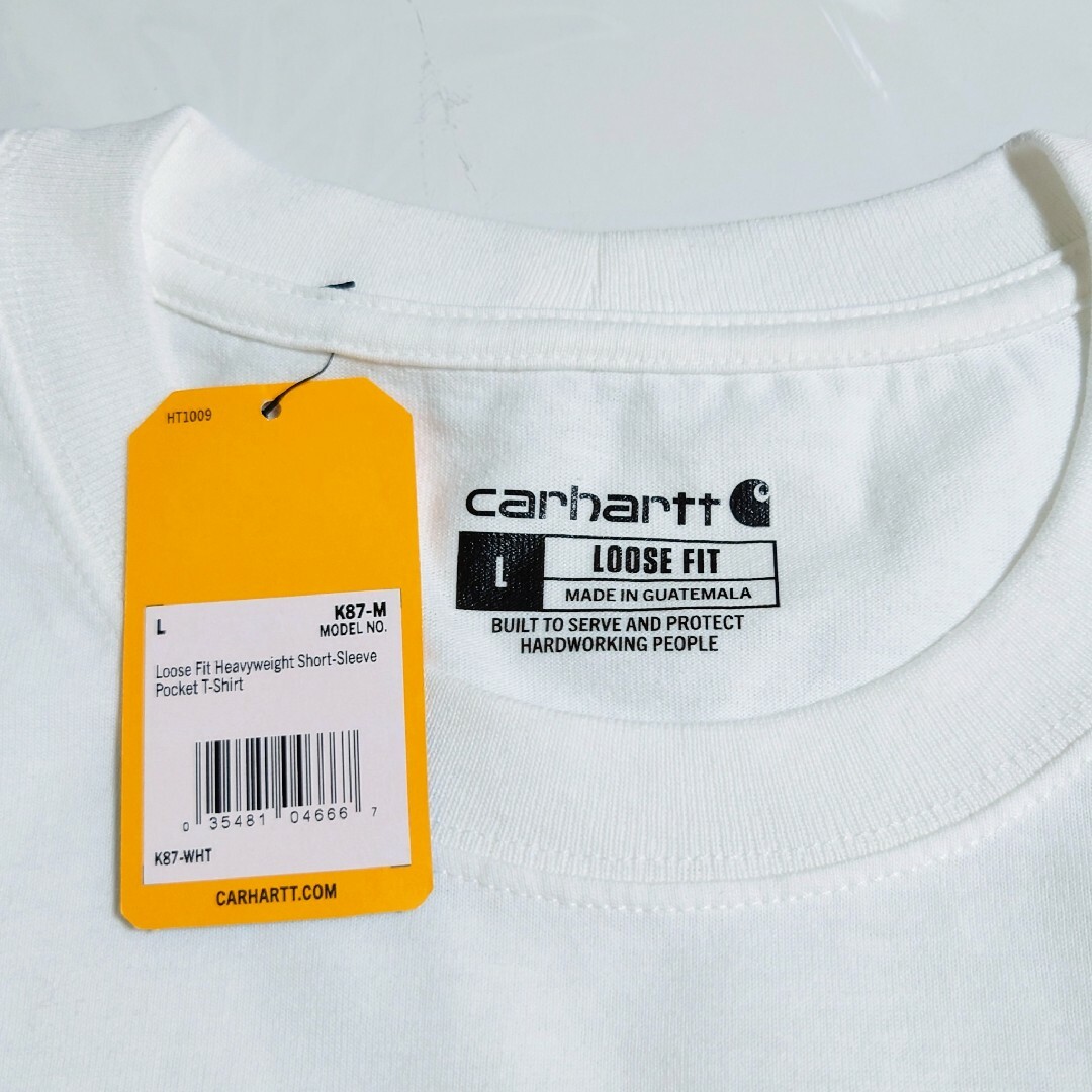 carhartt(カーハート)の④【B品】【L】Carhartt カーハート 半袖ポケットTシャツ K87 白 メンズのトップス(Tシャツ/カットソー(半袖/袖なし))の商品写真