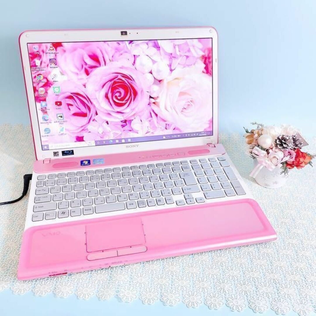 SONY - 1台限り✨VAIOピンクノートパソコン❣️WEBカメラ・ブルーレイ
