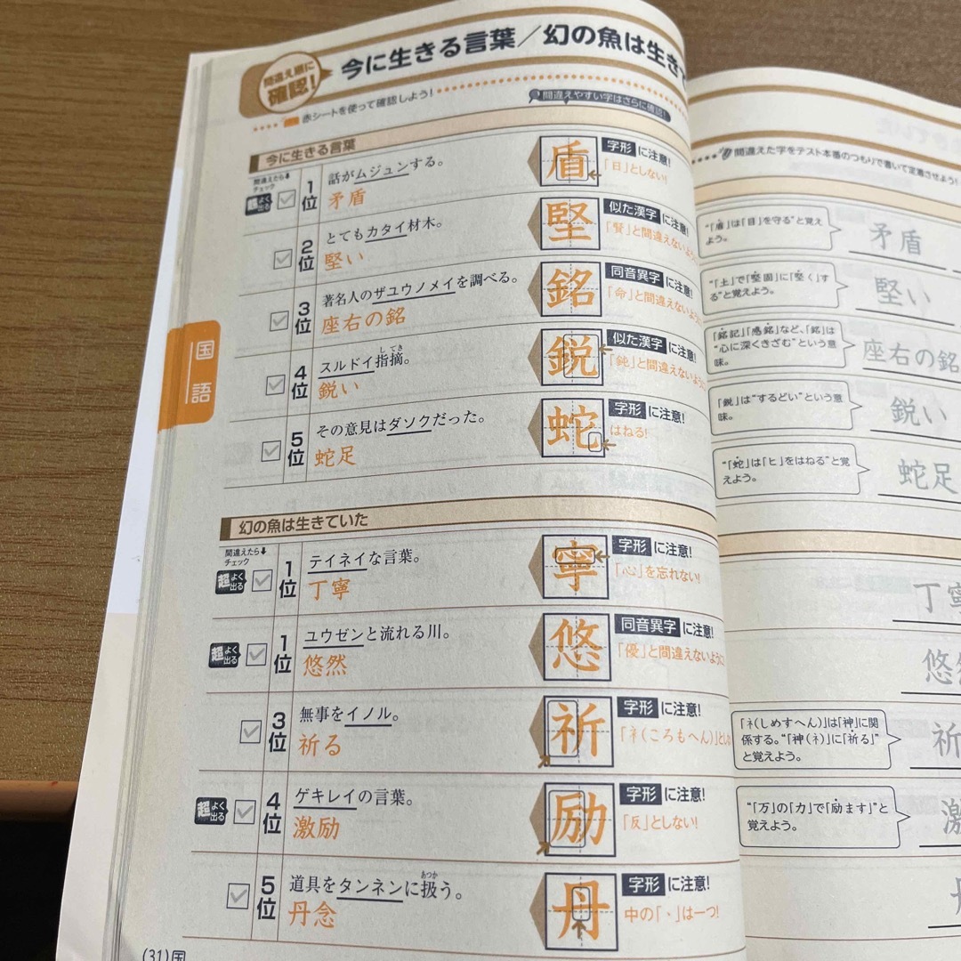 Benesse(ベネッセ)の進研ゼミ　中1  定期テスト暗記BOOK  国語 エンタメ/ホビーの本(語学/参考書)の商品写真