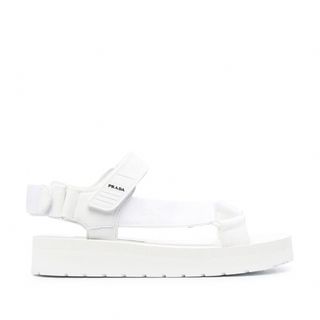 プラダ(PRADA)のPrada Sandal 37 プラダ　ノマド　ロゴ　サンダル(サンダル)