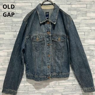 ギャップ(GAP)のオールドギャップ　紺タグ 90s古着　刻印　ヴィンテージデニムジャケット　L(Gジャン/デニムジャケット)