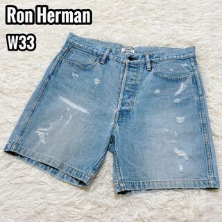 ロンハーマン(Ron Herman)のRon Herman ショート デニムパンツ ダメージ加工 ブルー W33(ショートパンツ)