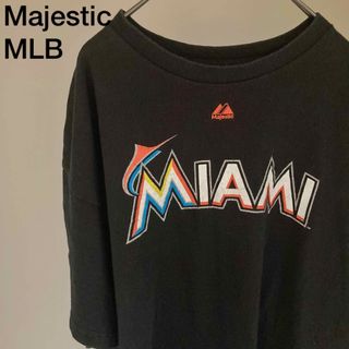 メジャーリーグベースボール(MLB)のUSA製 MLB マイアミマーリンズ Tシャツ 両面プリント(Tシャツ/カットソー(半袖/袖なし))