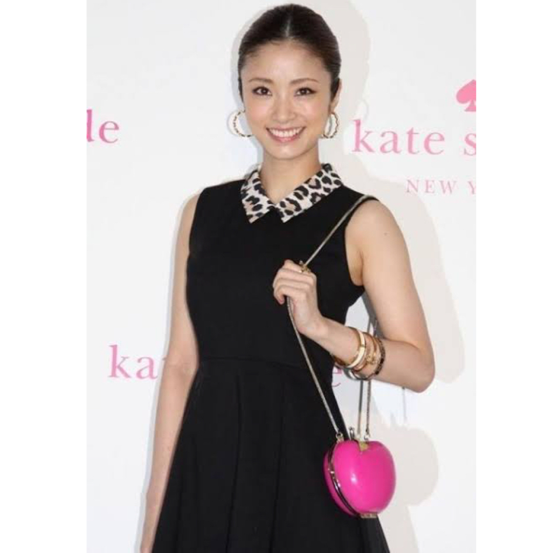 アメリkate spade レオパードノースリーブワンピース　ドレス　上戸彩着用