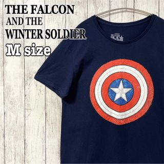 マーベル(MARVEL)のファルコン&ウィンターソルジャー MARVEL マーベル ネイビー 海外古着(Tシャツ/カットソー(半袖/袖なし))