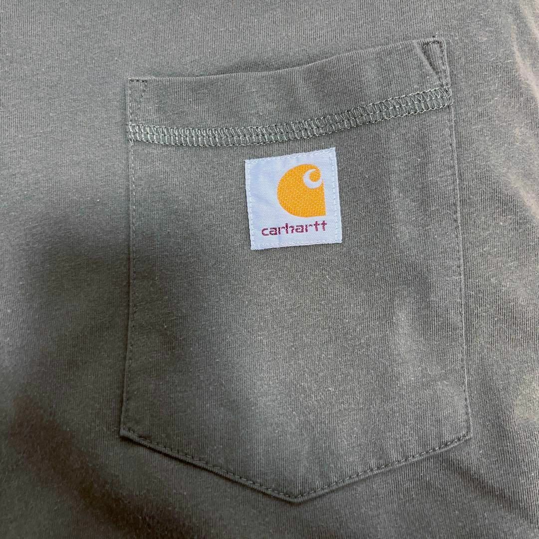 carhartt(カーハート)のCARHARTT カーハート　ゆるだぼオーバーサイズ XLポケット付Tシャツ　緑 メンズのトップス(Tシャツ/カットソー(半袖/袖なし))の商品写真