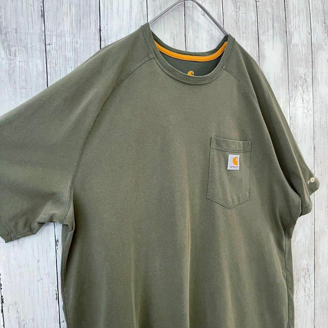 carhartt(カーハート)のCARHARTT カーハート　ゆるだぼオーバーサイズ XLポケット付Tシャツ　緑 メンズのトップス(Tシャツ/カットソー(半袖/袖なし))の商品写真