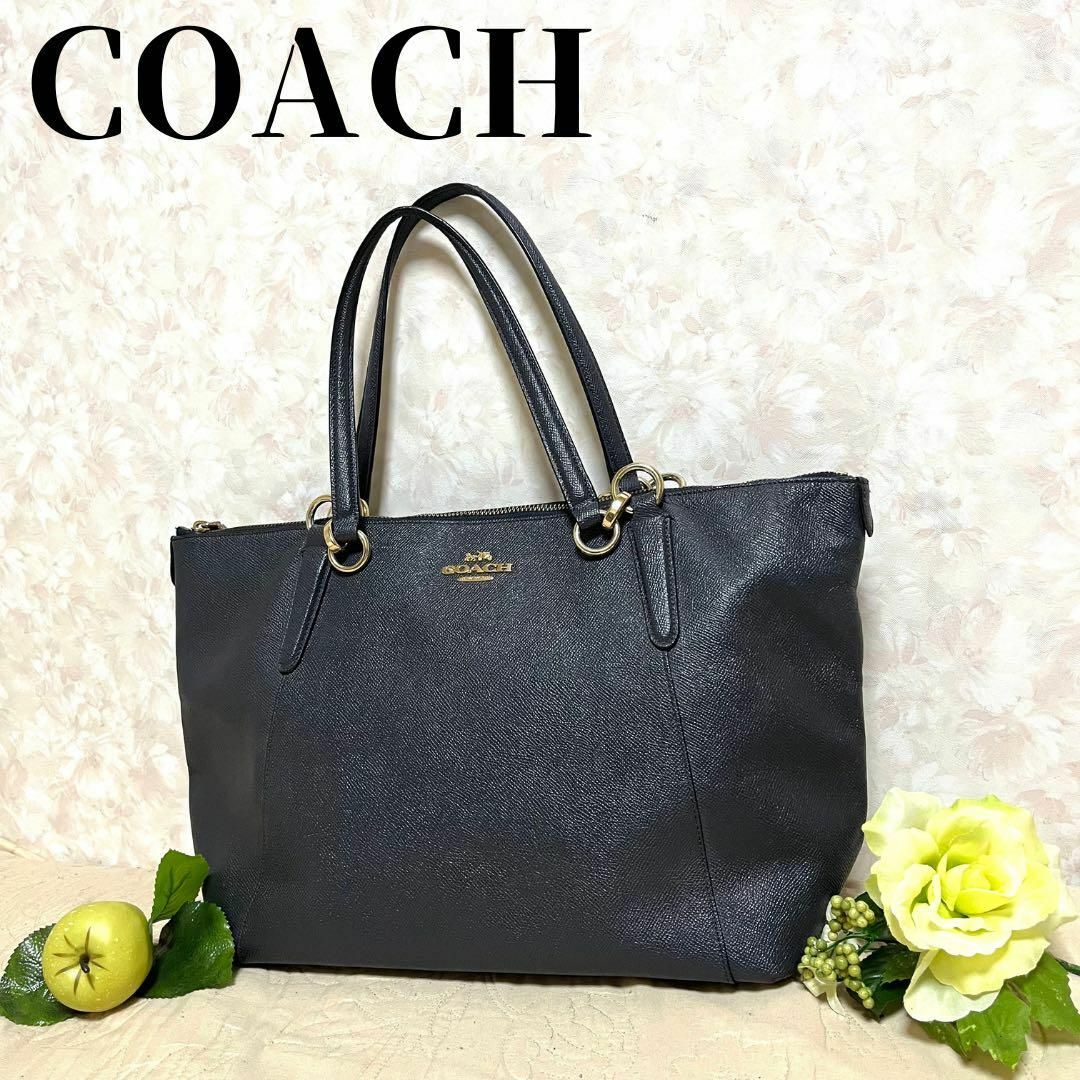 【美品】COACH　コーチ  F57526 トートバッグ　ブラック　PVC